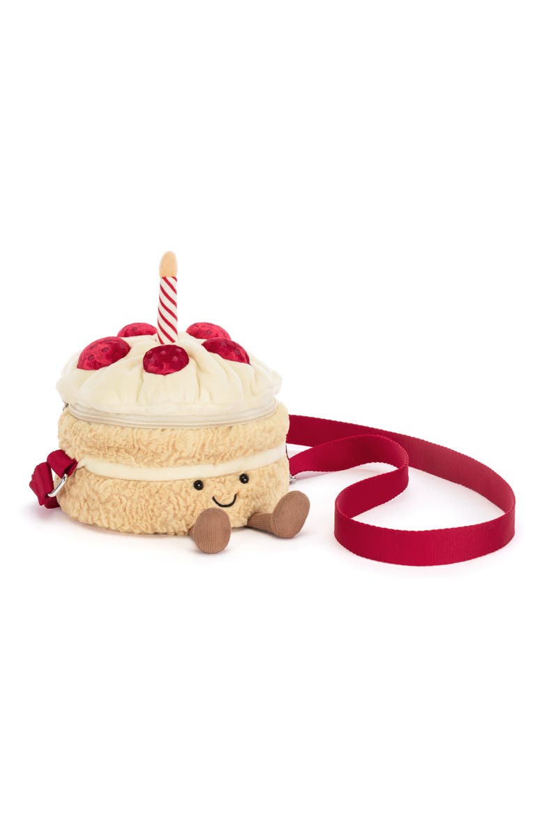 Kids' Amuseables Birthday Cake Plush Shoulder Bag, Alternate, color, BEIGE