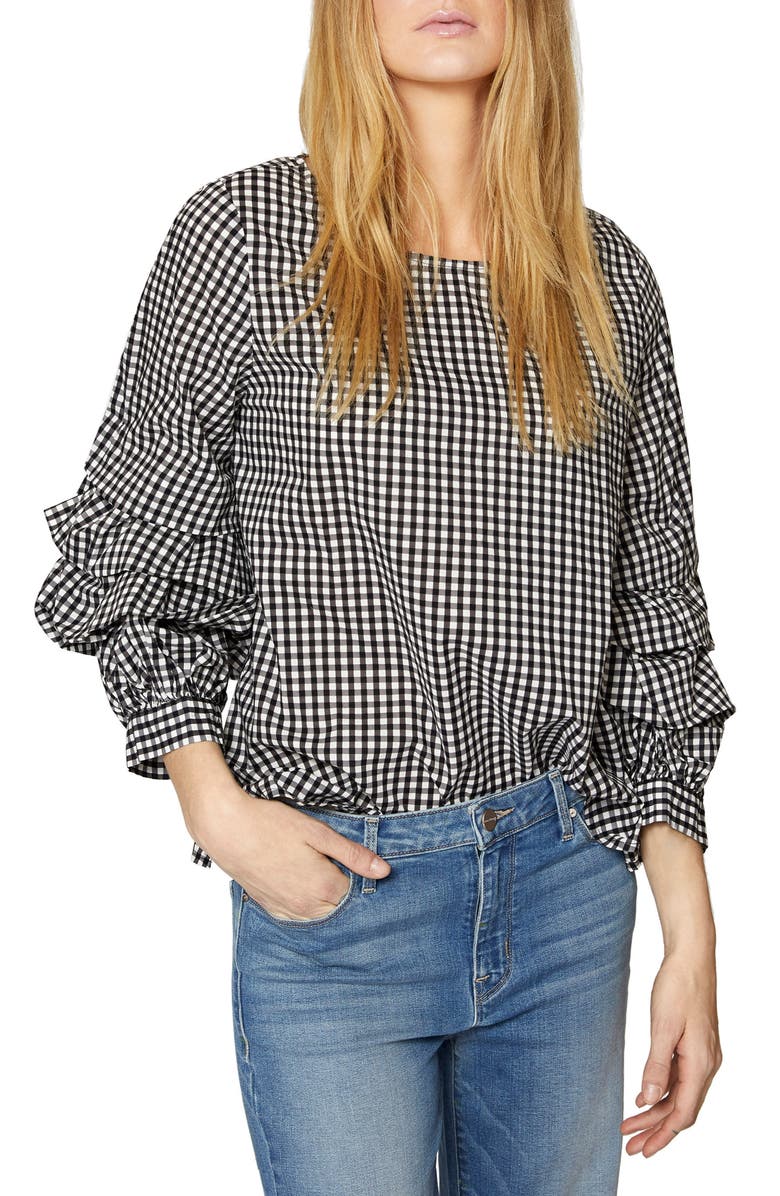 Sanctuary Delphine Tiered Sleeve Top, Main, color, 