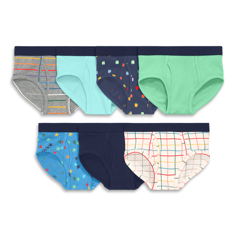 Kids Brief 7-Pack In Rainbow Prints