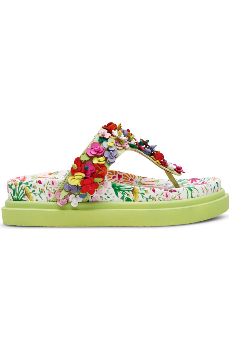 Betsey Johnson Kammeron Platform Flip Flop, Alternate, color, Natural Floral Multi