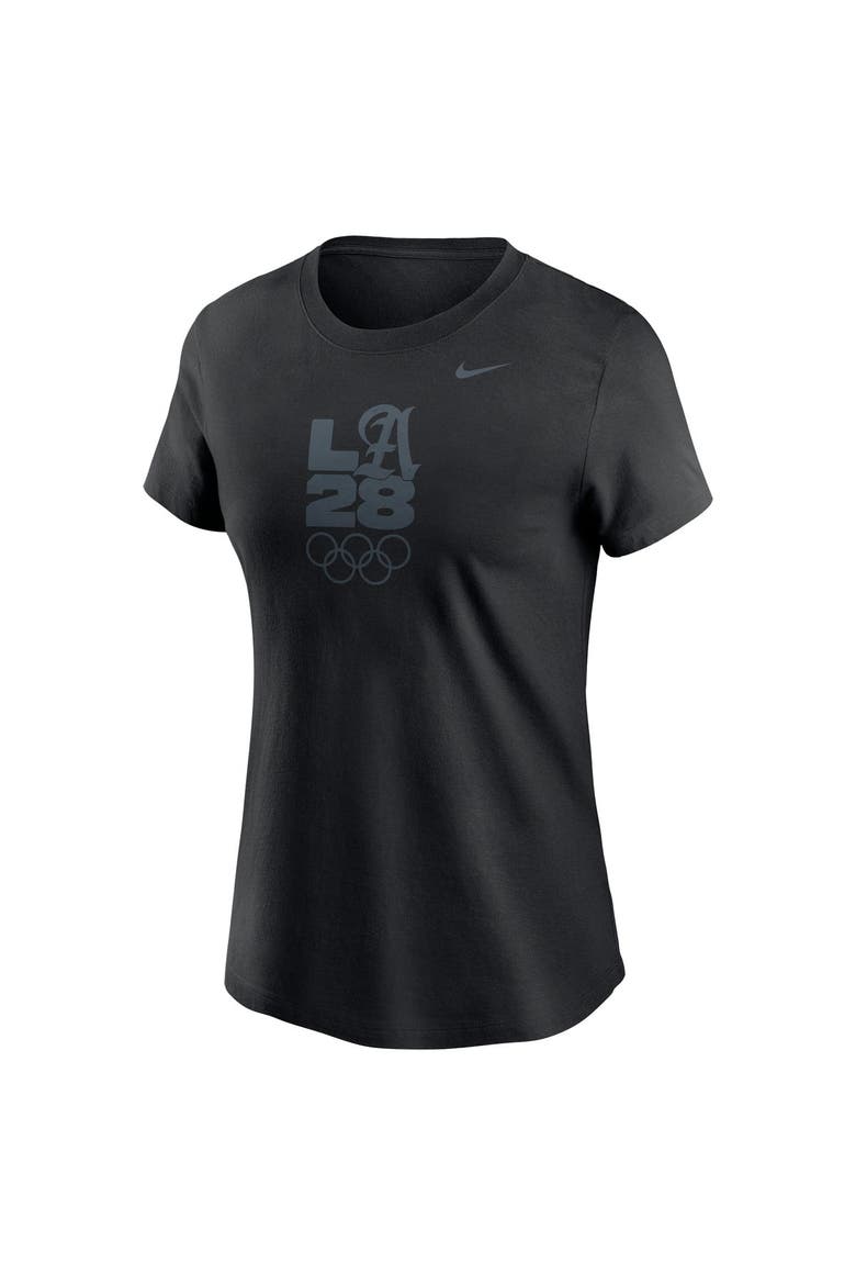Women's Nike  Black LA28 Summer Olympics Core T-Shirt, Alternate, color, Black