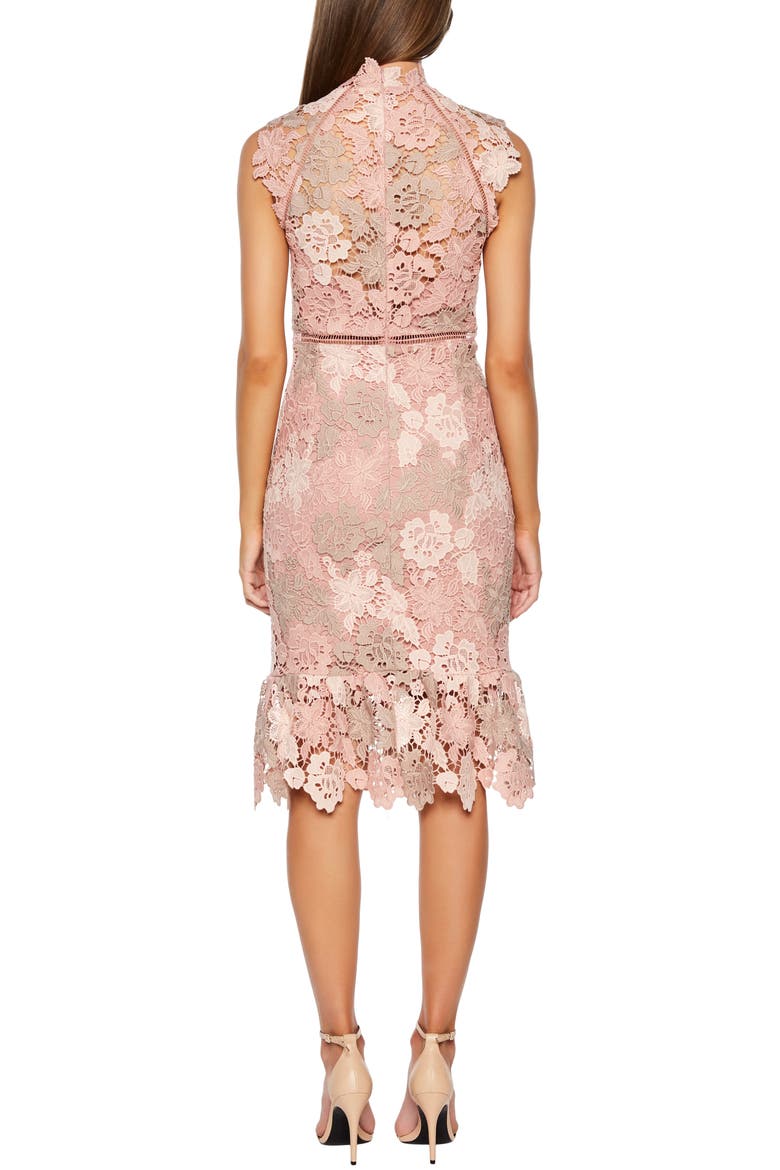 Dani Lace Sheath Dress, Alternate, color, ROSE/ BEIGE