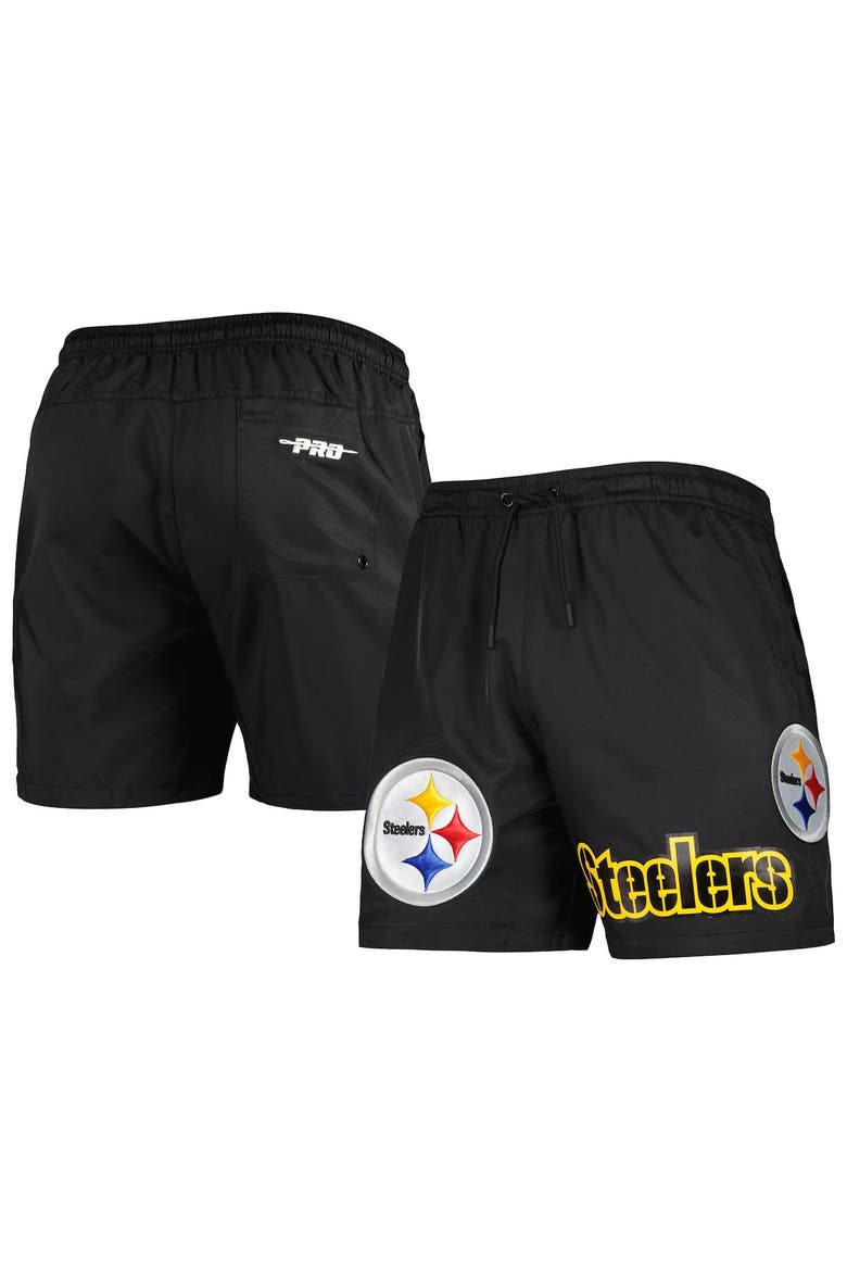 Men's Pro Standard Black Pittsburgh Steelers Woven Shorts, Main, color, Black