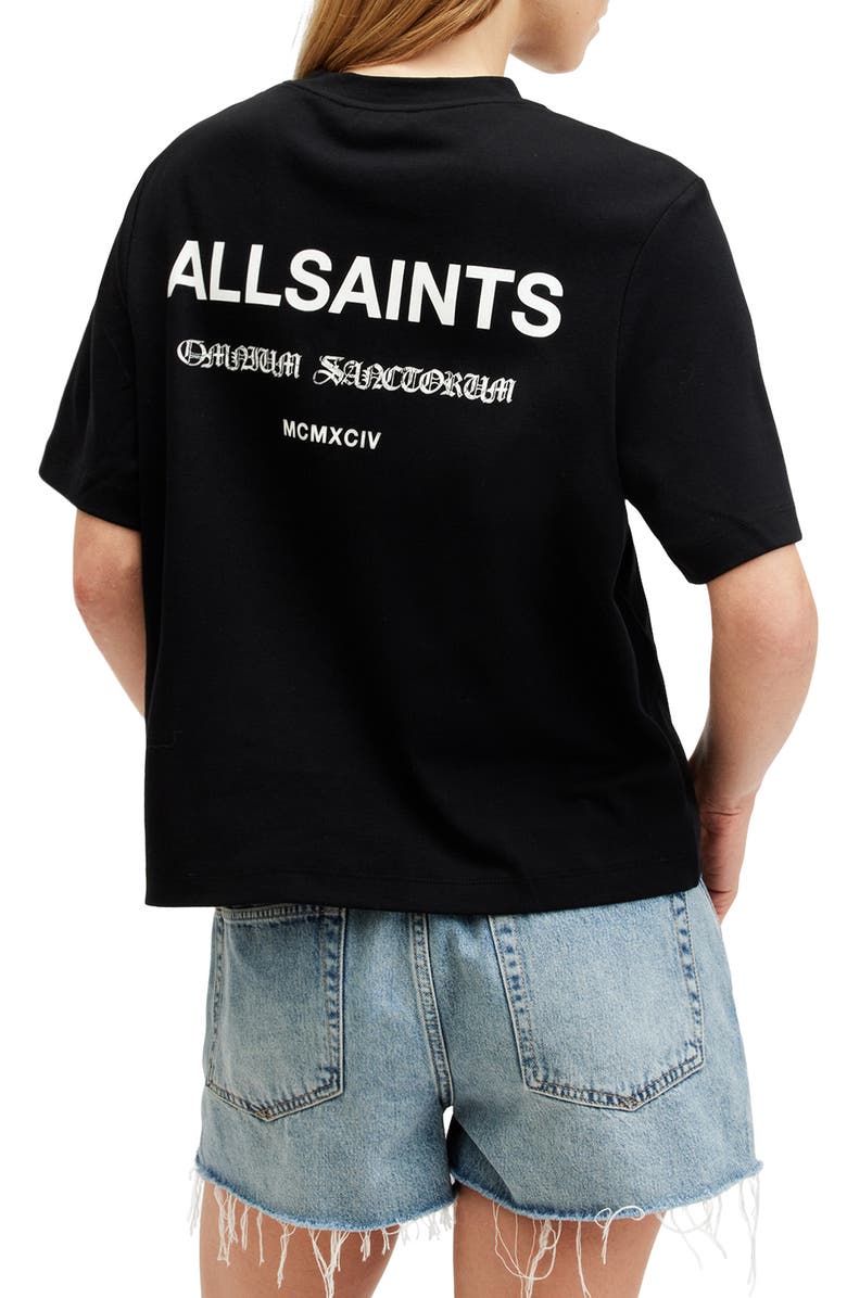 AllSaints Omnium Lisa Cotton Graphic T-Shirt, Alternate, color,