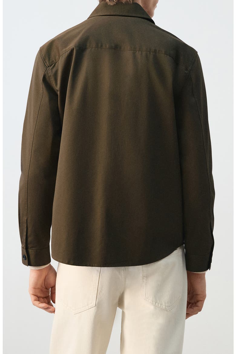 Cotton Overshirt, Alternate, color, BROWN
