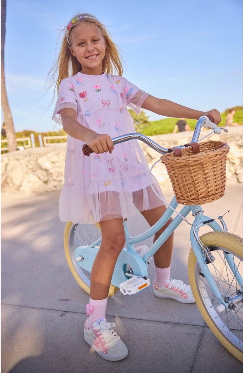 Lola + The Boys Happy Fresh Tulle Dress, Alternate, color, Pink