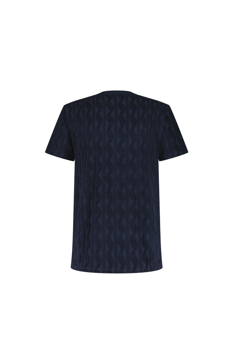 Navy Fancy Terrycloth T-Shirt, Alternate, color, Navy
