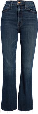 MOTHER The Hustler Fray Ankle Bootcut Jeans