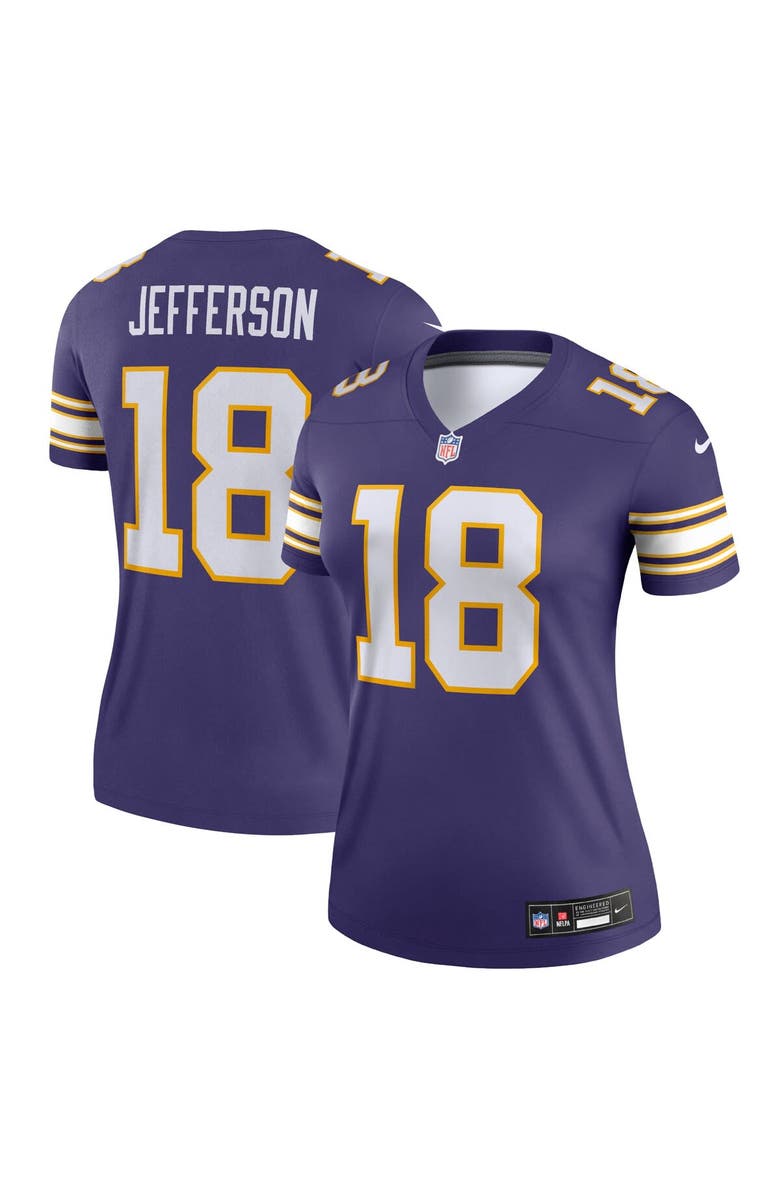 Nike Women's Nike Justin Jefferson  Purple Minnesota Vikings Alternate Legend Player Performance Top, Alternate, color, Purple