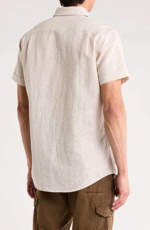 Rodd & Gunn Baywater Short Sleeve Linen & Cotton Button-up Shirt In Multi