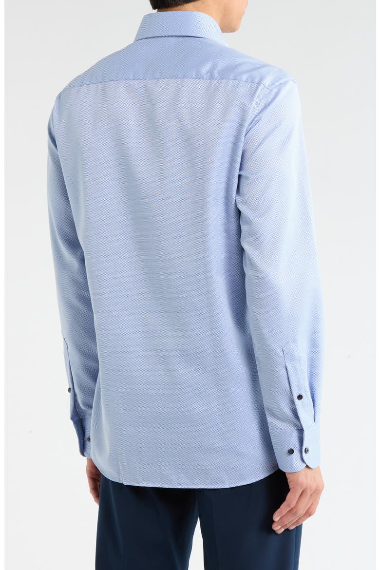 Modern Fit Dobby Button Front Shirt, Alternate, color, DARK BLUE