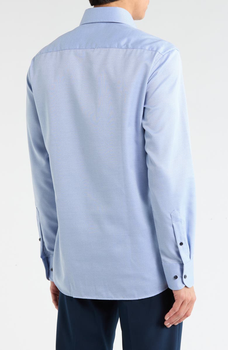 Eterna Modern Fit Dobby Button Front Shirt, Alternate, color, Dark Blue