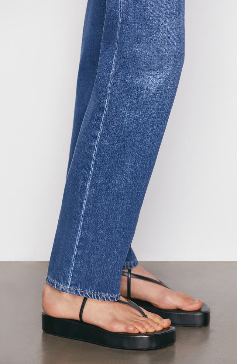 FRAME Le Slouch Distressed High Waist Straight Leg Jeans, Alternate, color, 