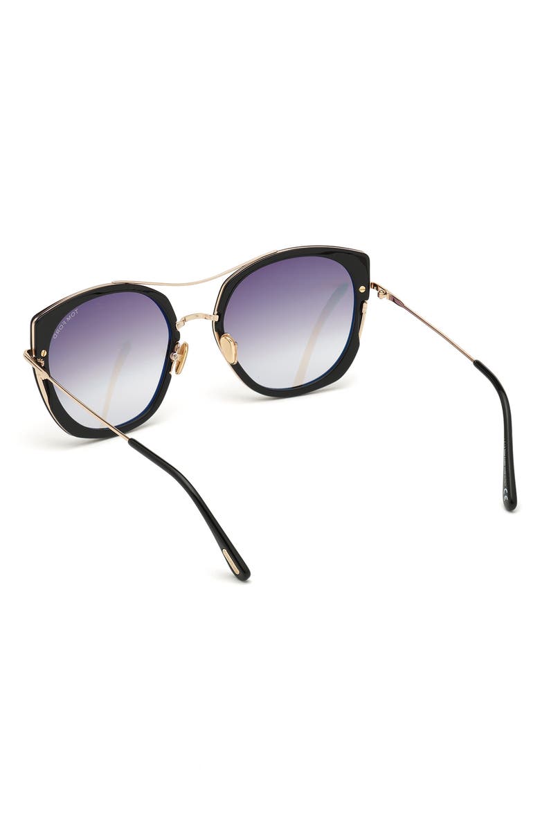 TOM FORD Joey 56mm Cat Eye Sunglasses, Alternate, color, 