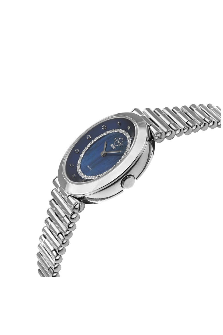Burano Diamond Swiss Bracelet Watch, 34mm - 0.005 ctw, Alternate, color, SILVER