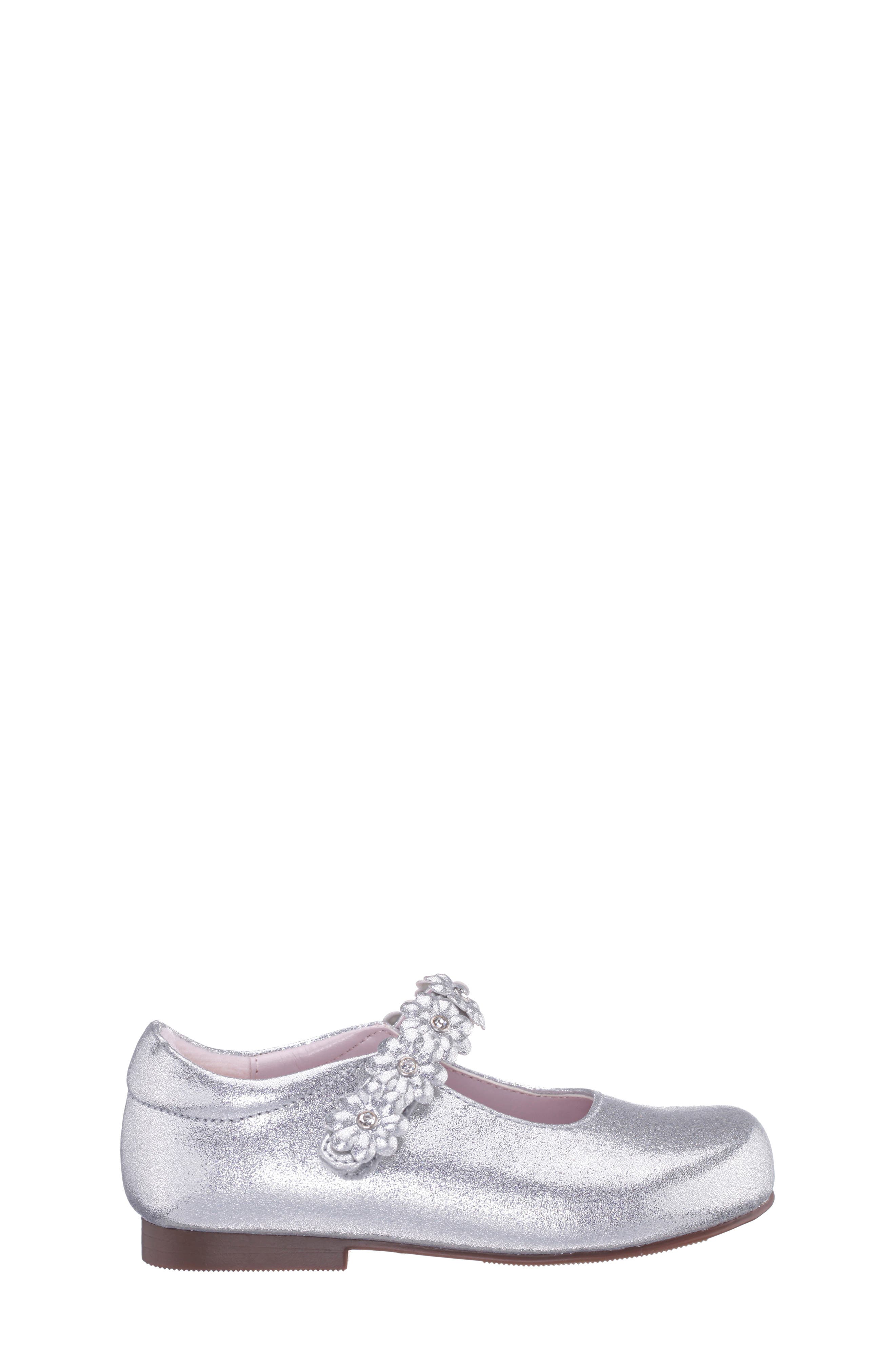 Nina Kids' Tuley Mary Jane Flat, Alternate, color, Silver Shimmer