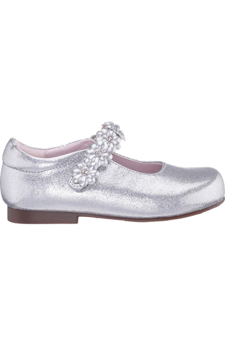 Nina Kids' Tuley Mary Jane Flat, Alternate, color, Silver Shimmer