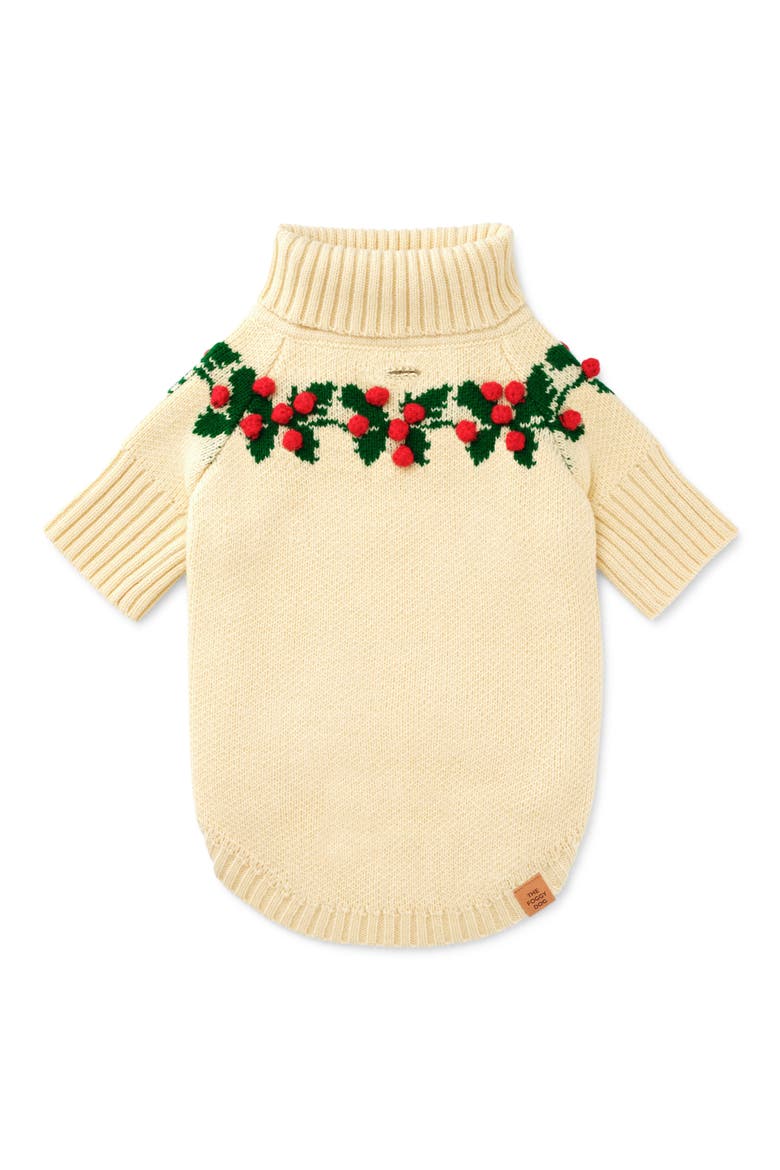 Festive Dog Sweater, Main, color, HOLLY BOOBLE