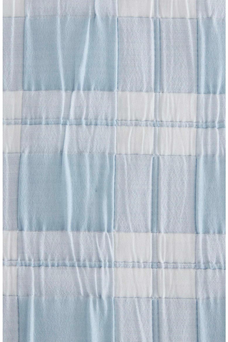 Rory Plaid Cotton Muslin Throw Blanket, Alternate, color, MOUNTAIN RANGE BLUE/ WHITE