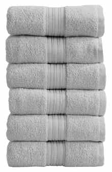 Woven & Weft Quick-Dry Cotton 6-Pack Hand Towel Set