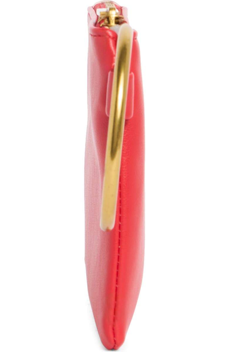 BCBG Ring Handle Wristlet Pouch, Alternate, color, Red