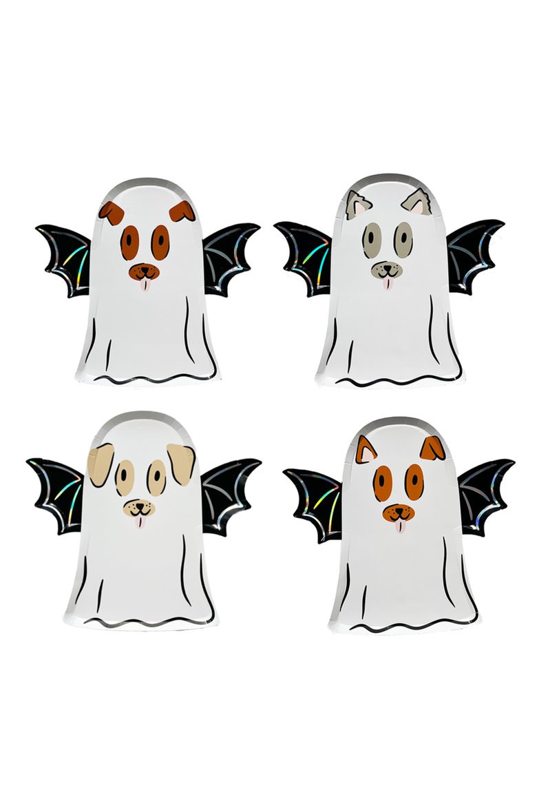 Trick or Treat Street Halloween Ghost Dog Large Plates, Main, color, Assorted Pre-Pack
