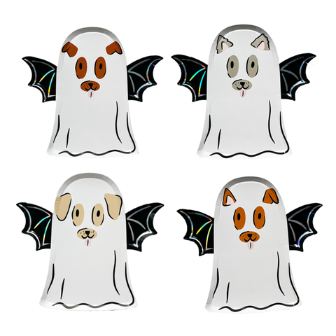 Trick or Treat Street Halloween Ghost Dog Large Plates