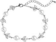 Untamed Petals Forever Pearl and Crystal Bracelet