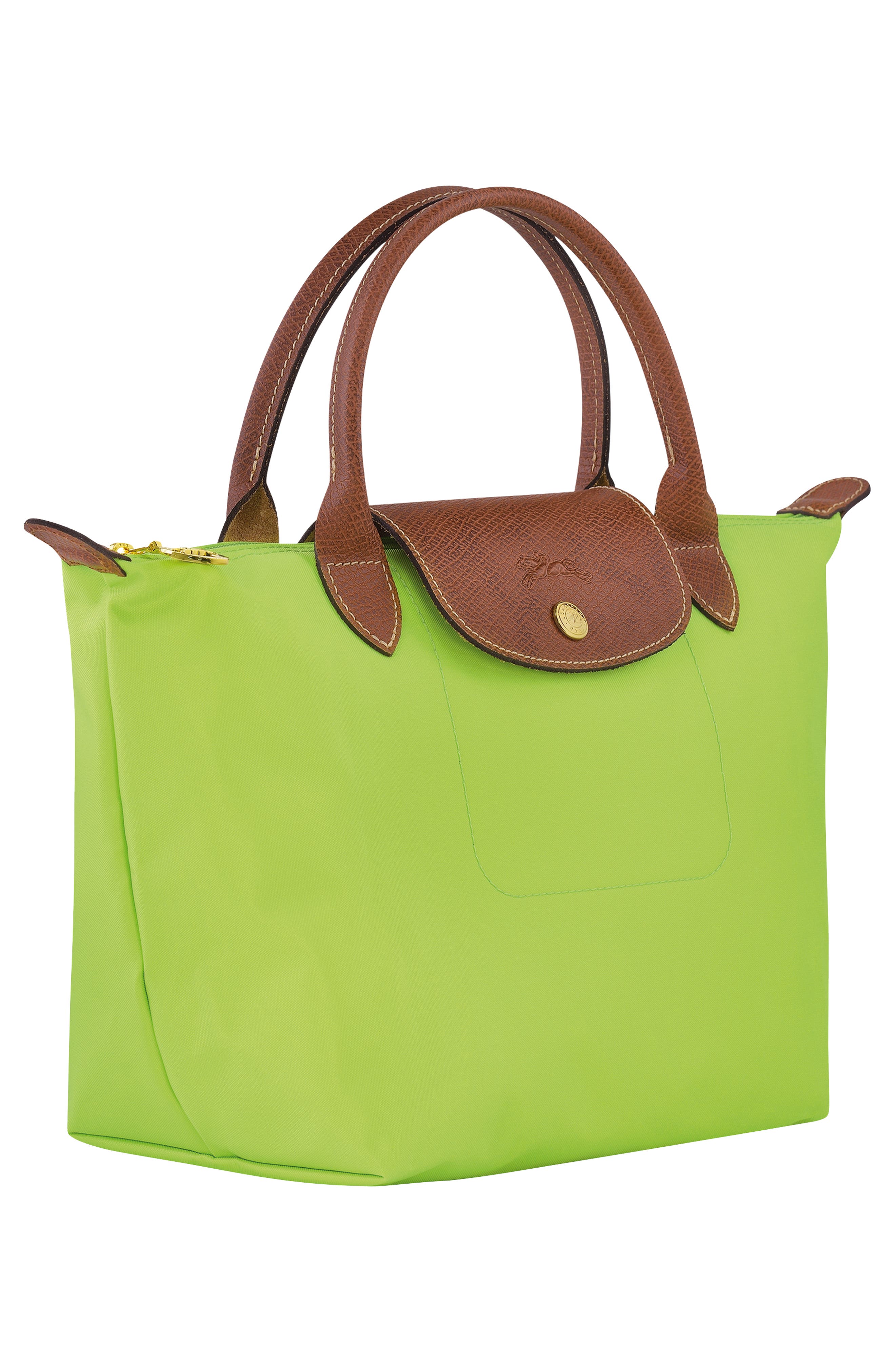 Longchamp Le Pliage Green Recycled Nylon Canvas Small Top Handle Bag, Alternate, color, 