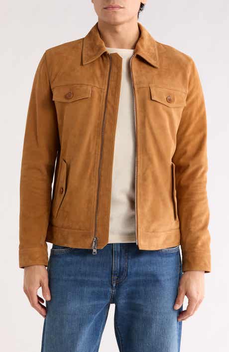 Bugatchi Suede Trucker Jacket
