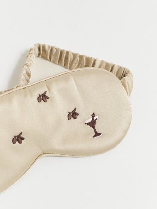 Lost Pattern Nyc Silk Sleep Eye Mask In Neutral