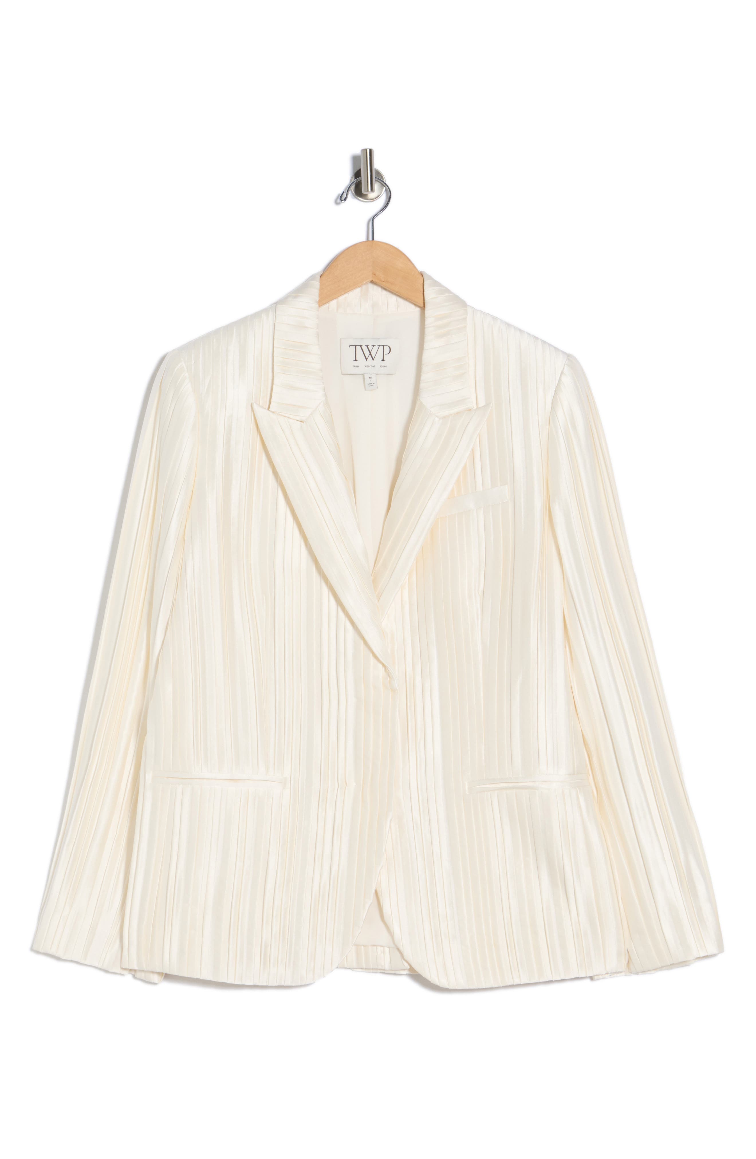 TWP Next Pleated Silk Blazer
