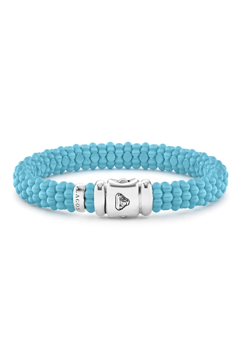 Blue Caviar Ceramic Rope Bracelet, Alternate, color, SILVER/ BLUE