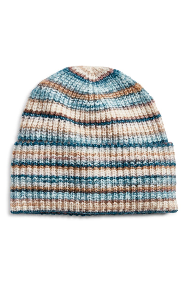 Mélange Knit Beanie, Main, color, TEAL SURF
