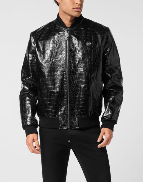 Leather Bomber Cocco Men