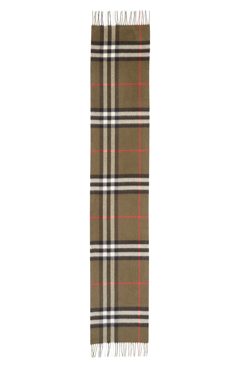 Burberry Giant Check Cashmere Scarf, Alternate, color,