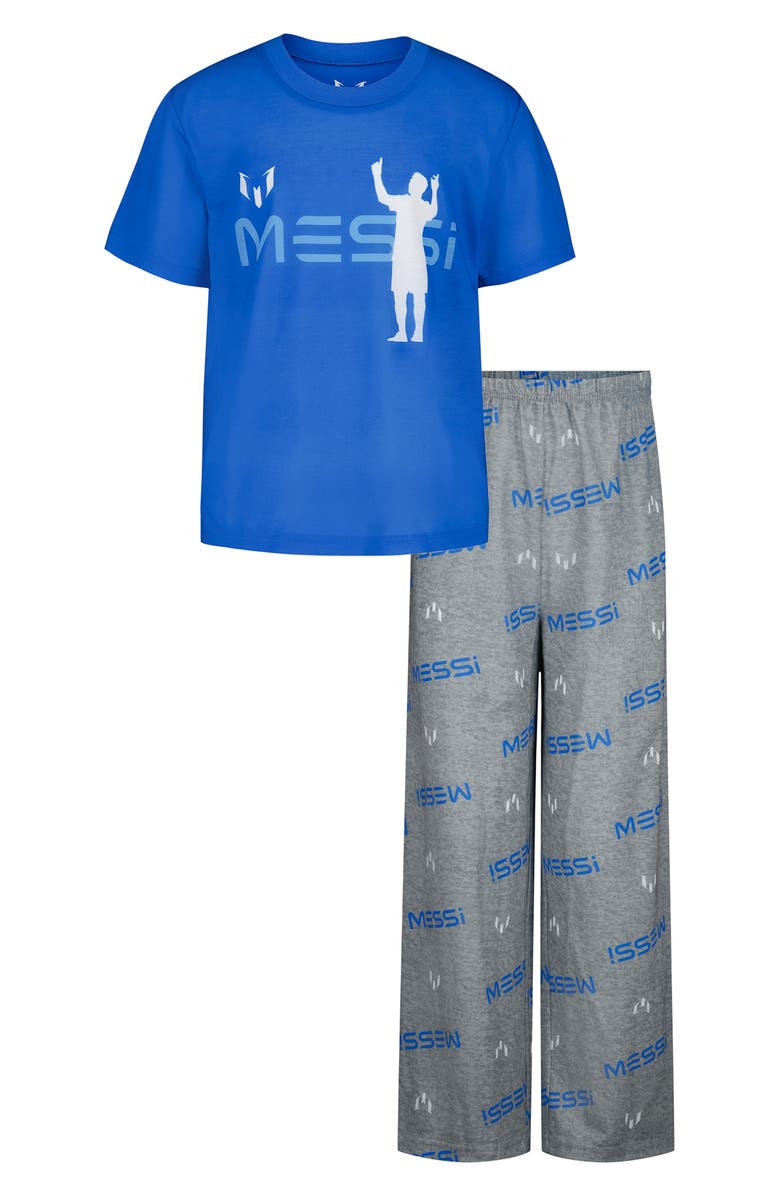 Messi Kids' Graphic Short Sleeve T-Shirt & Pants Set, Main, color, Skydiver