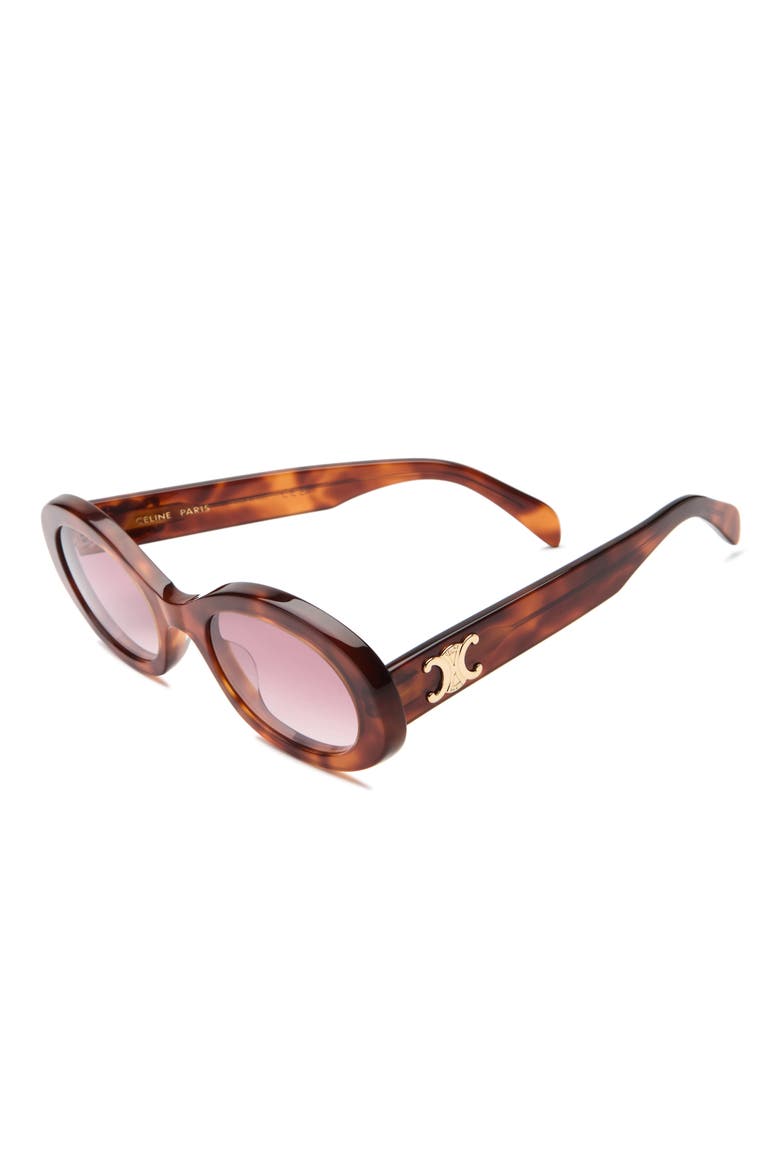 Triomphe 52mm Oval Sunglasses, Alternate, color, BLONDE HAVANA / GRADIENT