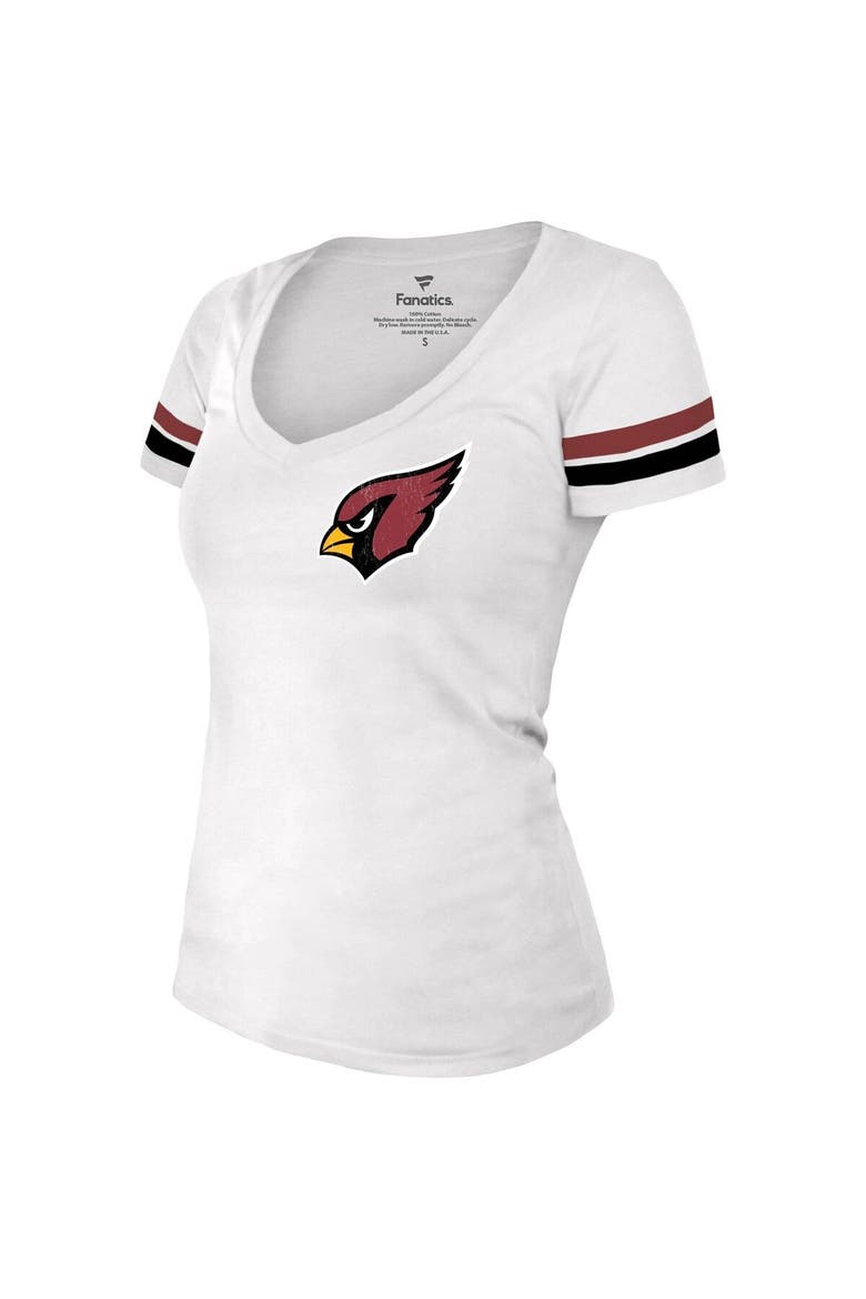 Women's Majestic Threads DeAndre Hopkins White Arizona Cardinals Name & Number V-Neck T-Shirt, Alternate, color, White