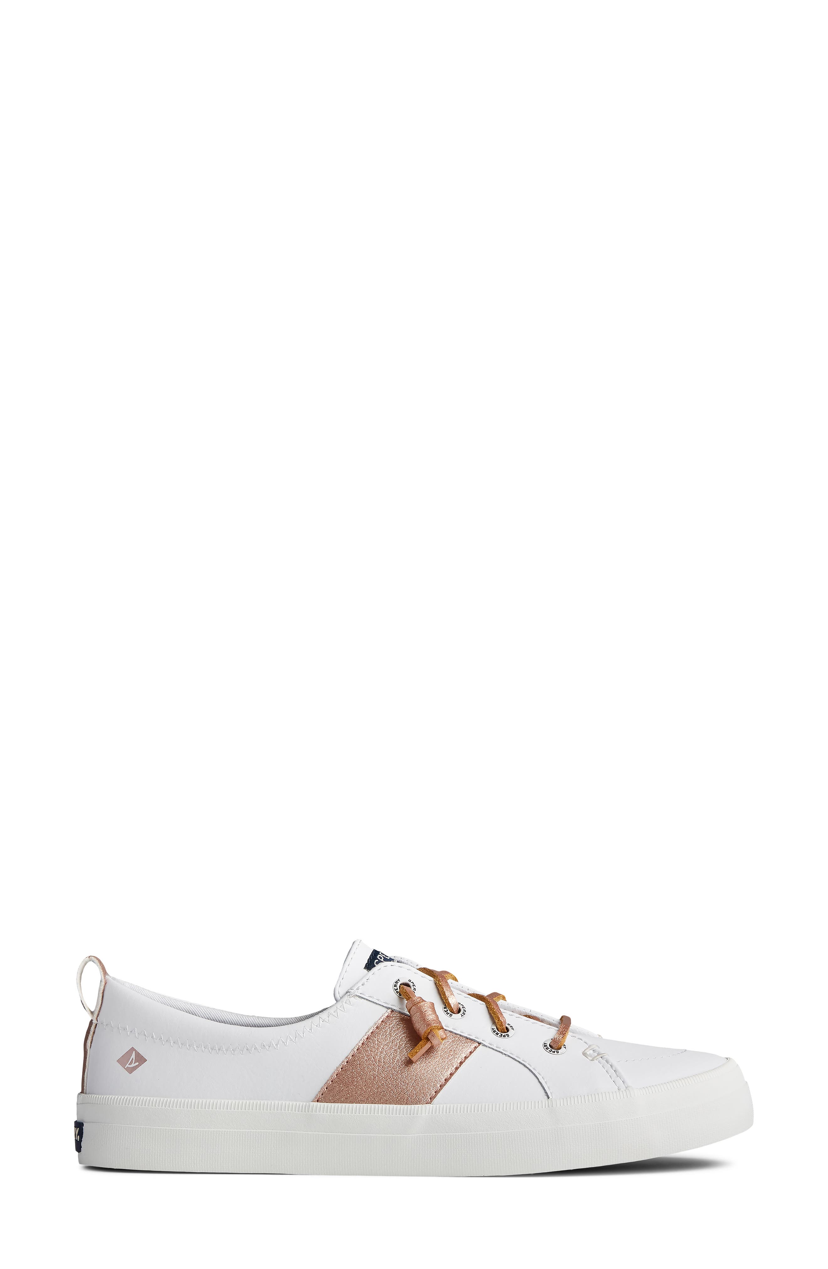 Crest Vibe Slip-On Sneaker, Alternate, color, WHITE/ BLUSH FAUX LEATHER