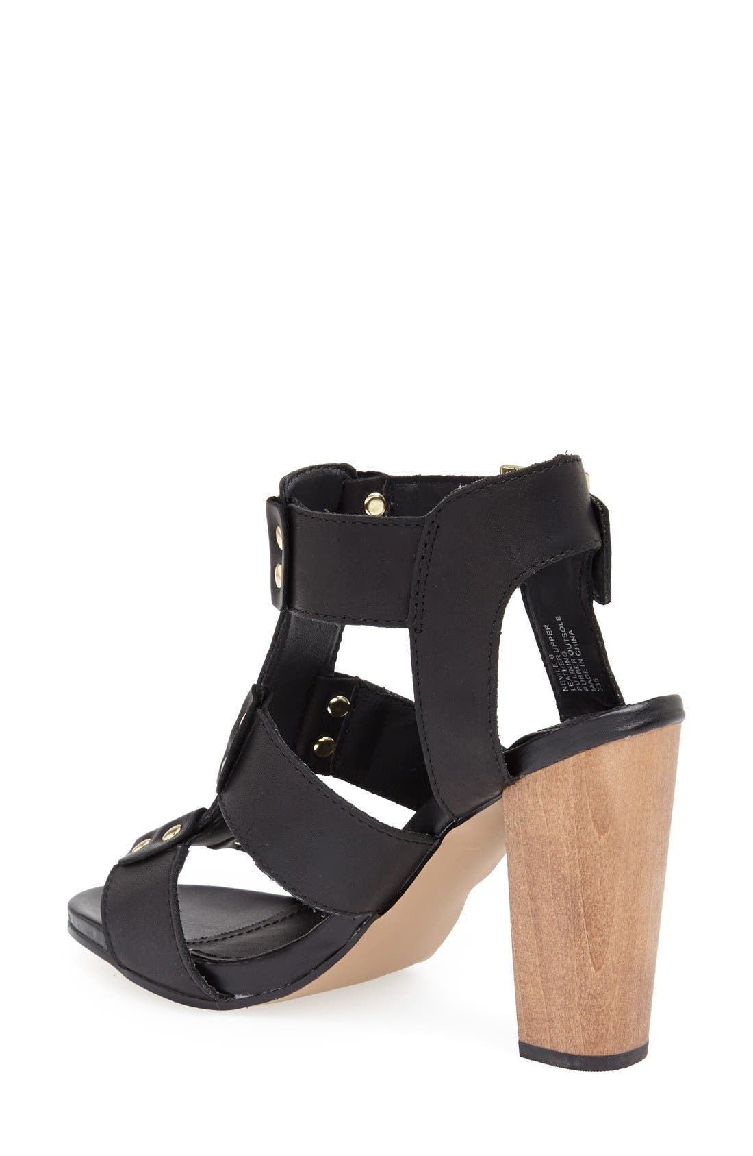 'Nevile' Sandal, Alternate, color, BLACK