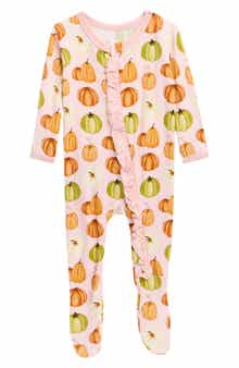 Ruffle Zip Footie