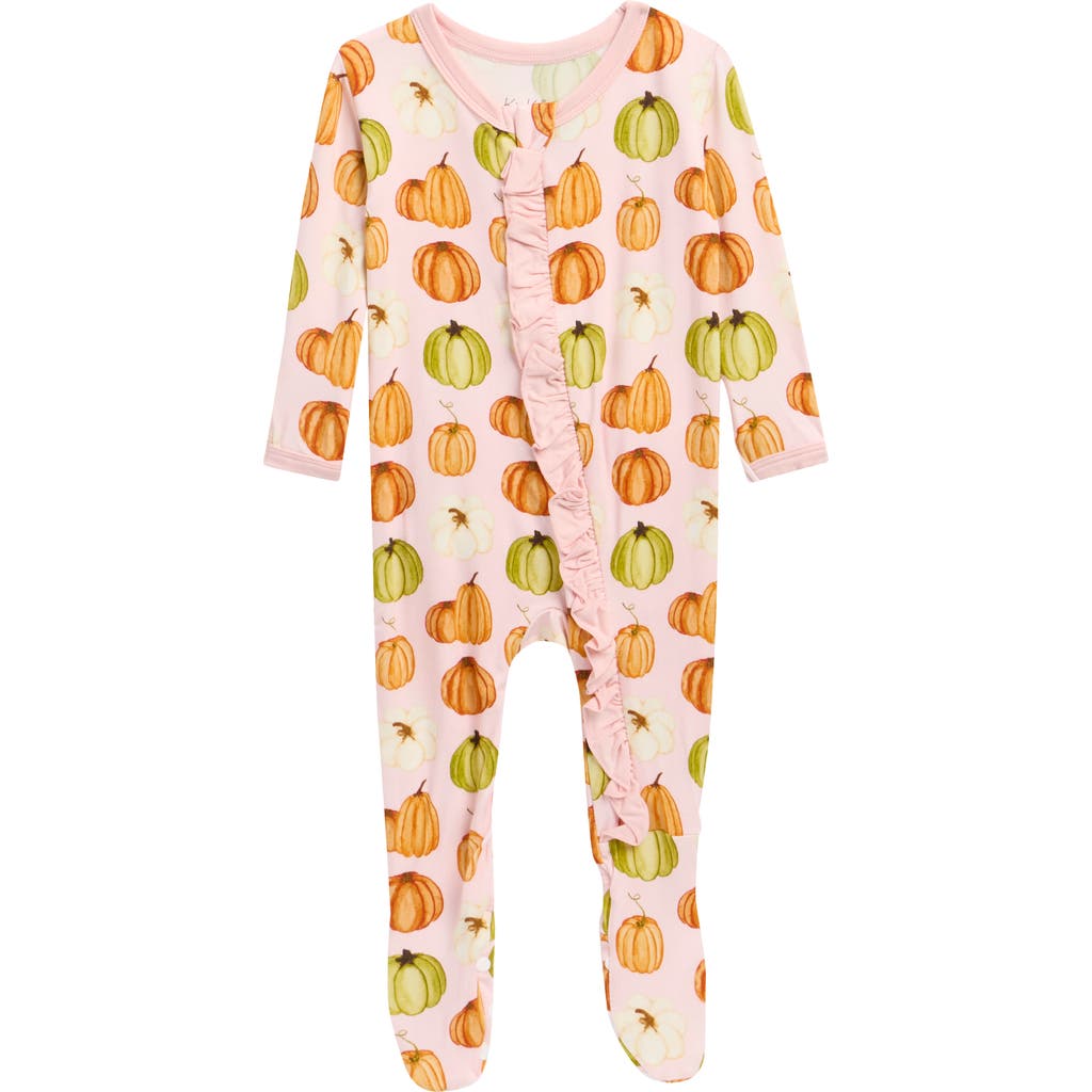 Kickee Pants Babies' Kids' Ruffle Zip Footie In Pink