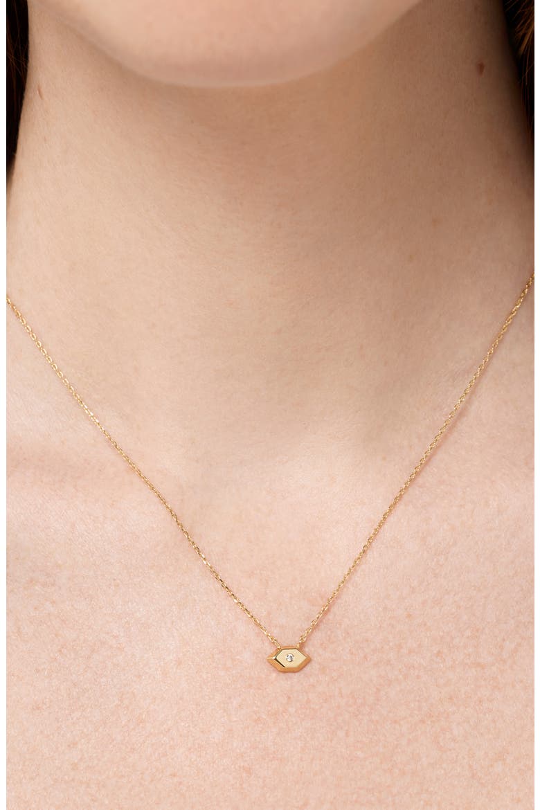 Walker Hexagonal Pendant Necklace, Alternate, color, GOLD