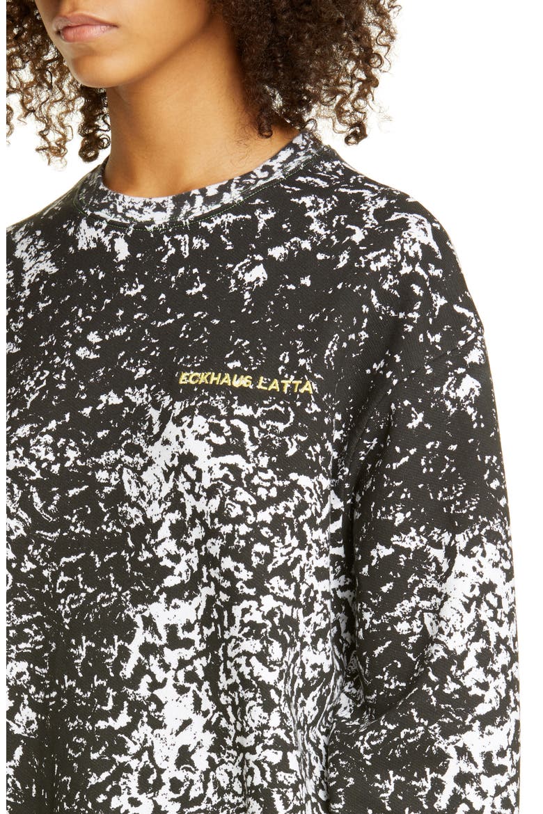 Print Crewneck Sweatshirt, Alternate, color, ASTRAKHAN