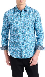 Robert Graham Enzo Geometric Print Button Up Shirt
