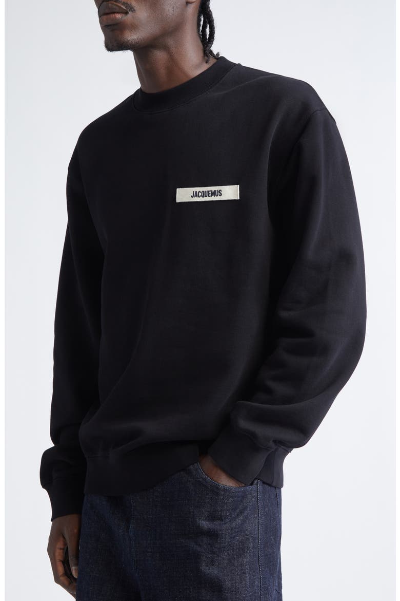 Le Sweatshirt Gros Grain Sweatshirt, Alternate, color, BLACK