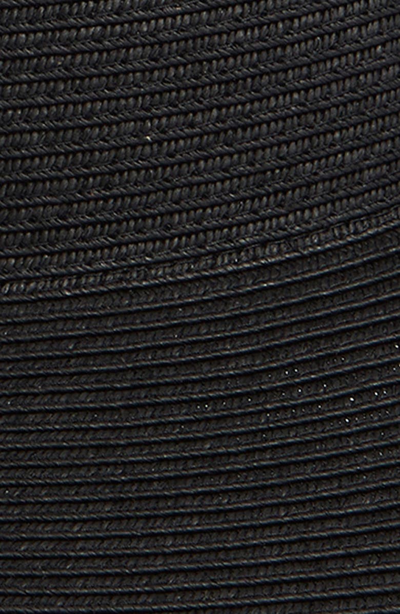 San Diego Hat Packable Straw Visor, Alternate, color, Black