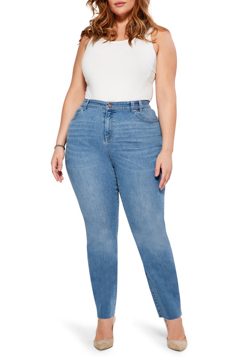 Ankle Straight Leg Jeans, Alternate, color, HORIZON