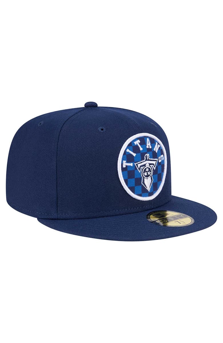 New Era Men's New Era Navy Tennessee Titans Checkered 59FIFTY Fitted Hat, Alternate, color, Navy